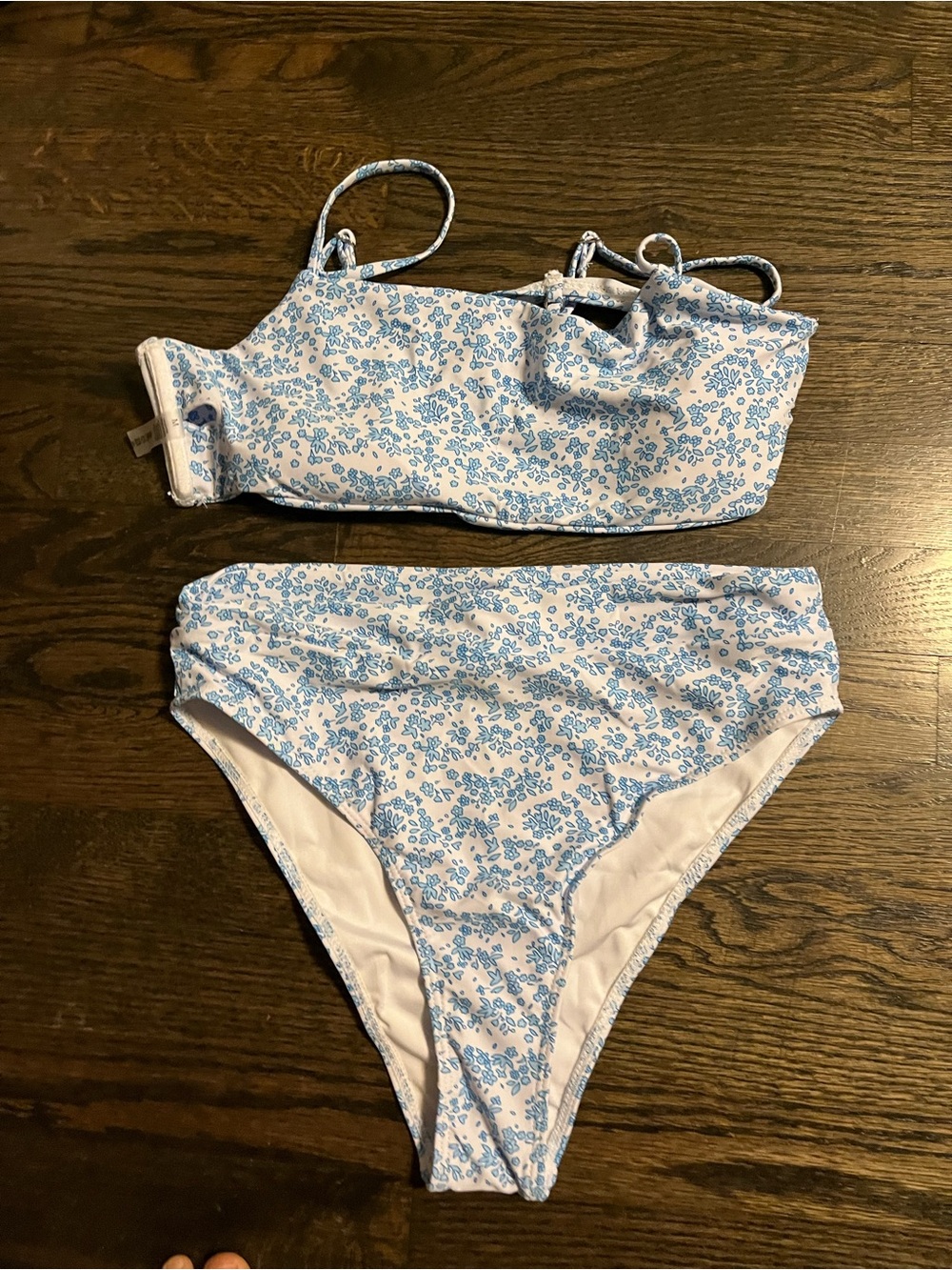 Women’s  Two-Piece Blue Floral Swim Set